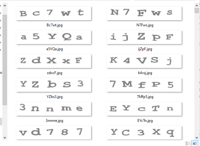 Captcha image files